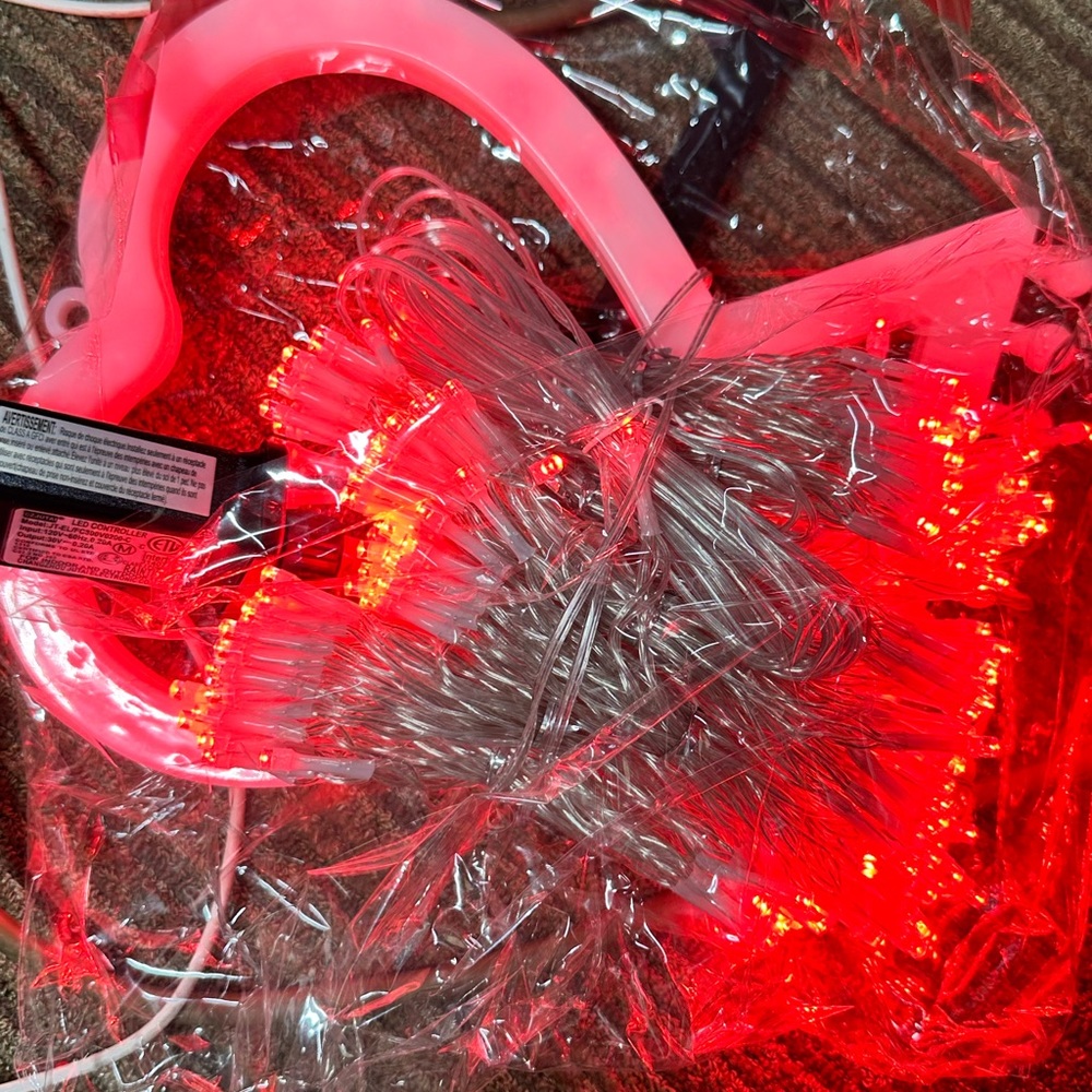 Meknow Valentines Day Decoration Valentines Decor 309 LED 8 Modes Plug in Curtai - Picture 5 of 5